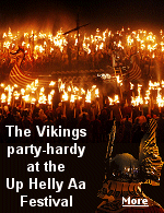''Up Helly Aa'' celebrates the influence of the Scandinavian Vikings in the Shetland Islands of Scotland, marking the end of the yule season, an annual event since 1870. 